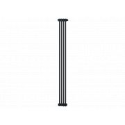 Радиатор труб. Zehnder Charleston 2180, 04 сек.1/2 ниж.подк. RAL9017 matt (9217) (кроншт.в компл)