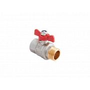 Кран шаровой MVI латунный Ду 20 PN40 вн-нр, бабочка