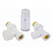 Комплект узла нижнего подкл SCHLOSSER прямой STANDARD MINI 1/2quot; (белый) с термоголовкой MINI DIAMANT М30х1,5