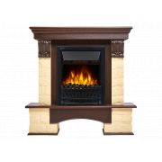 Портал Firelight Forte Classic камень бежевый, шпон темный дуб