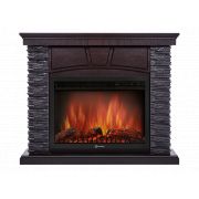 Портал Firelight Porto 30 камень черный, шпон венге