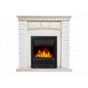 Портал Firelight Porto Classic камень белый, шпон беленый дуб