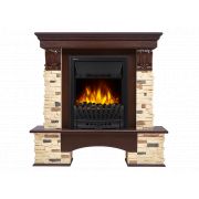 Портал Firelight Pietra Classic U (угловой) камень сланец натуральный, шпон темный дуб
