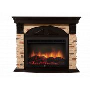 Портал Firelight Torre 30S камень сланец натуральный, шпон венге