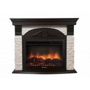 Портал Firelight Torre 30S камень белый, шпон венге