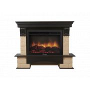 Портал Firelight Forte 30U (угловой) камень бежевый, шпон темный дуб