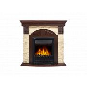 Портал Firelight Torre Classic U (угловой) камень слоновая кость, шпон темный дуб