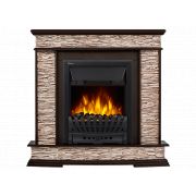 Портал Firelight Scala Classic камень сланец скалистый бурый, шпон тёмный дуб