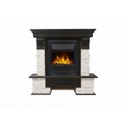 Портал Firelight Pietra Classic камень белый, шпон венге