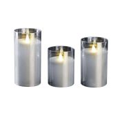 Свеча декоративная CL7-SET3-sr с пультом 3хAAA для каждой свечи (не в компл.) серебр. (уп.3шт) ФАZА 5018792
