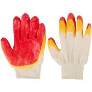 Перчатки вязаные с двойной латексной заливкой наладонника х/б 12469