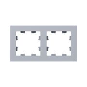 Рамка 2-м Эпика пластик алюм. EKF UP1-FPA-02