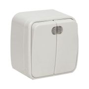 Выключатель 2-кл. ОП Минск 10А IP20 с индикатором бел. Basic EKF EGV10-123-10