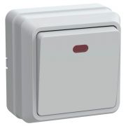 Выключатель 1-кл. ОП Октава 10А IP20 ВС20-1-1-ОБ с индикацией бел. GENERICA EVO11-K01-10-DC