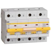 Выключатель автоматический модульный 4п C 63А 10кА ВА47-100 IEK MVA40-4-063-C