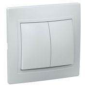 Выключатель 2-кл. СП Кварта 10А IP20 ВС10-2-0-КБ бел. GENERICA EVK20-K01-10-DM