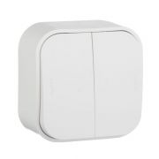 Выключатель 2-кл. ОП Quteo 10А IP20 10AX бел. IEK 782202