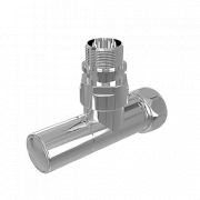 Вентиль угловой Royal Thermo с колпачком, гайкой и наружной резьбой 3/4quot; х 1/2quot; гайка - штуцер, пара для полот.