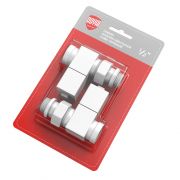 Набор дизайн-вентилей Royal Thermo CUBE, прямой (белый) 1/2quot;